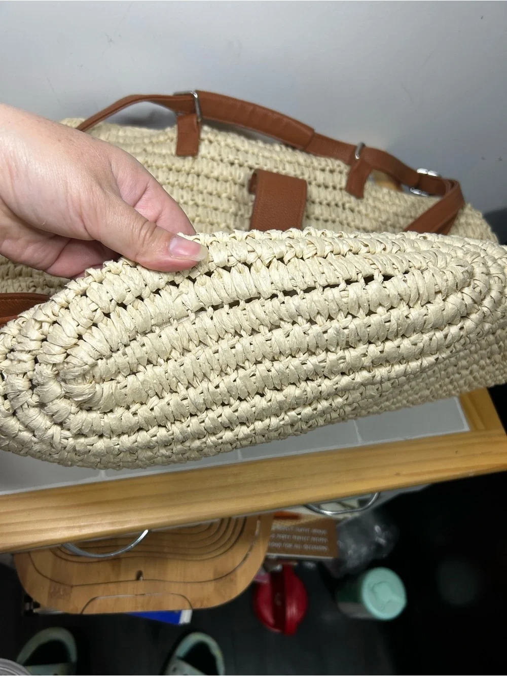 Duluth Trading Co Convertible Straw Bag Backpack Shoulder Bag Tote Beach Large